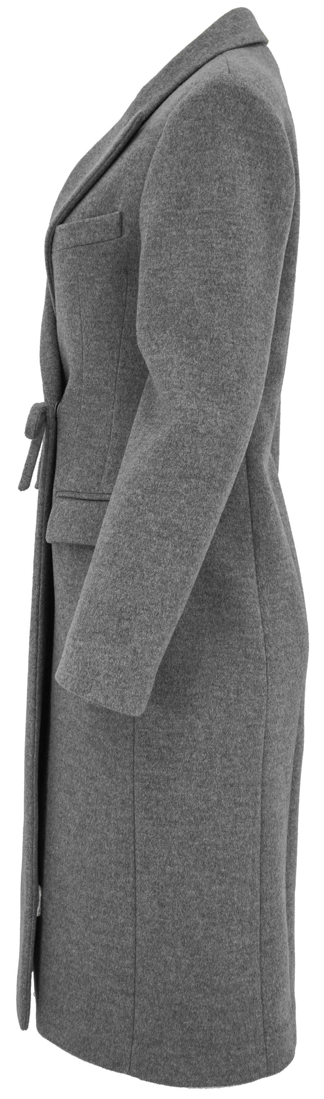 Valentino Bow Detail Coat in Grey