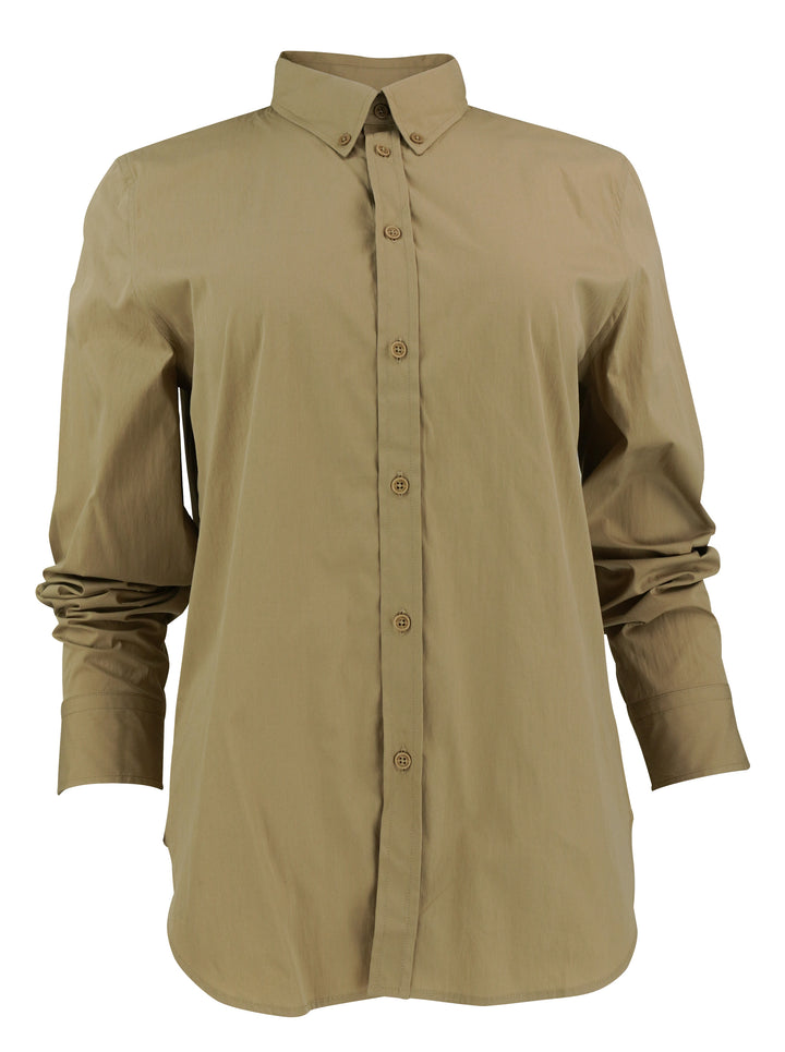 Nili Lotan Button Down Shirt in Khaki - Discounts on Nili Lotan at UAL