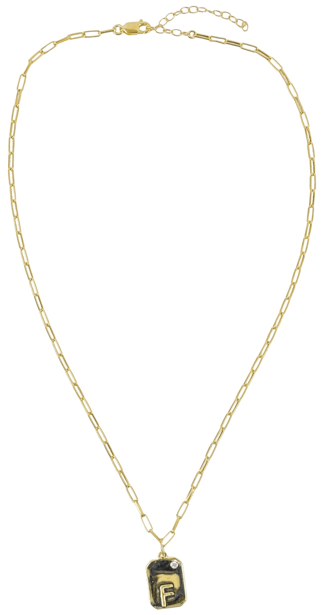 Ela Rae Dog Tag Initial Necklace - Discounts on Ela Rae at UAL