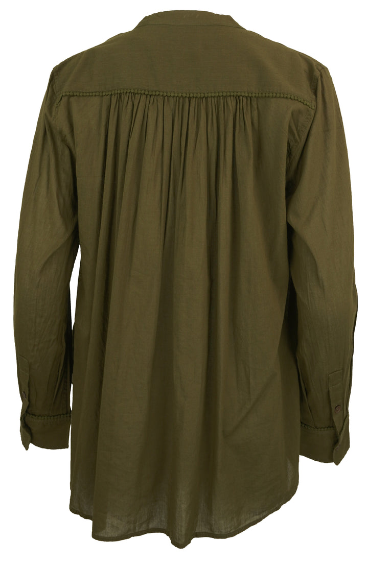 Nili Lotan Clarys Top in Olive Green - Discounts on Nili Lotan at UAL