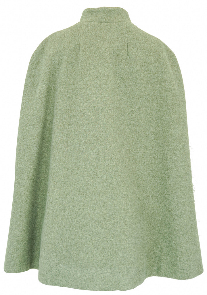 Luisa Beccaria Wool Cape in Sage