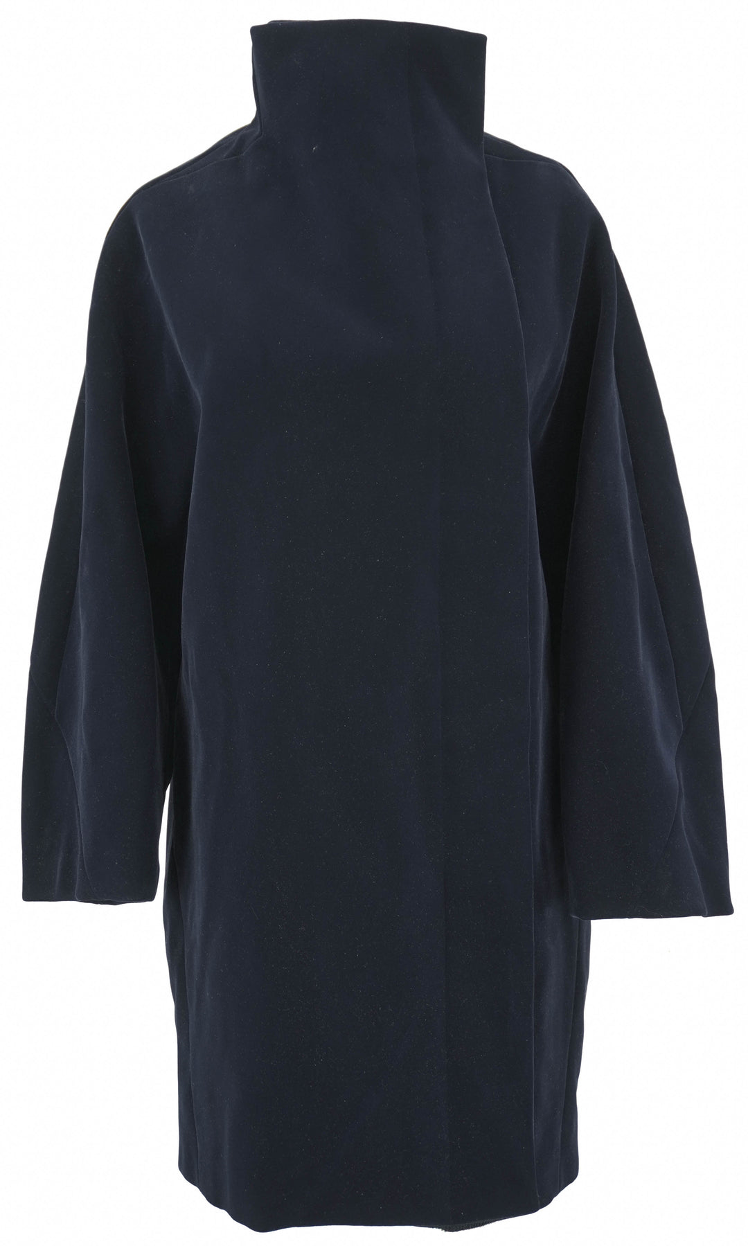 ALAÏA Round Coat in Marine Fonce