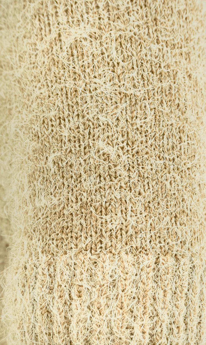 Khaite Knit Midi Dress in Tan - Discounts on Khaite at UAL