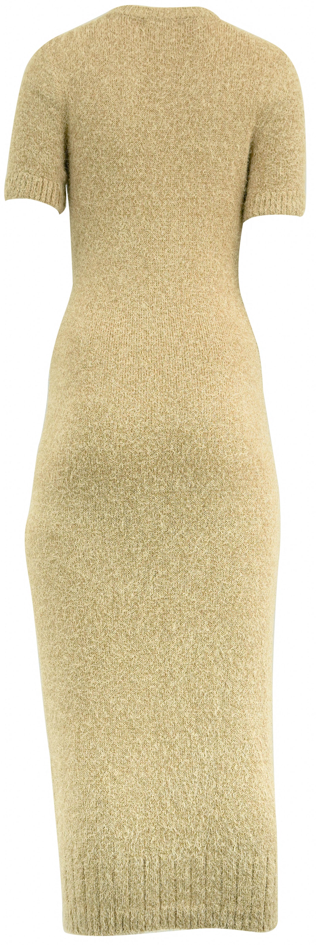 Khaite Knit Midi Dress in Tan - Discounts on Khaite at UAL