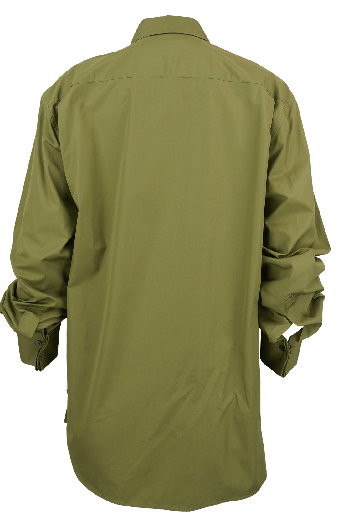 Loewe Wrap Cotton Poplin Shirt in Green - Discounts on LOEWE at UAL