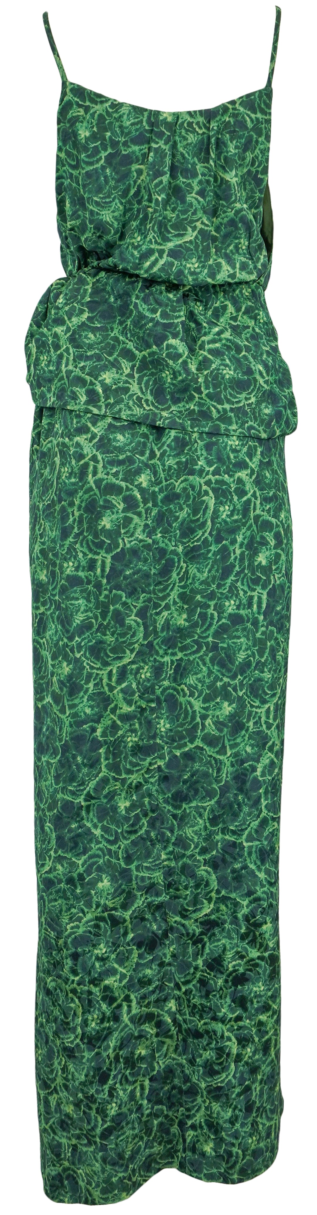 Dries Van Noten Danti Dress in Navy and Green