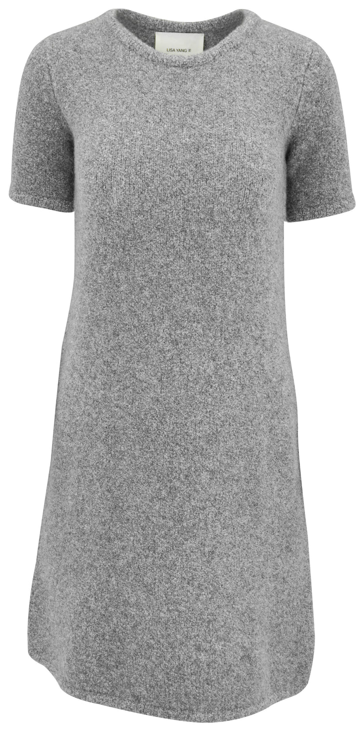 Lisa Yang Aniya Sweater Dress in Speckled Graphite - Discounts on Lisa Yang at UAL
