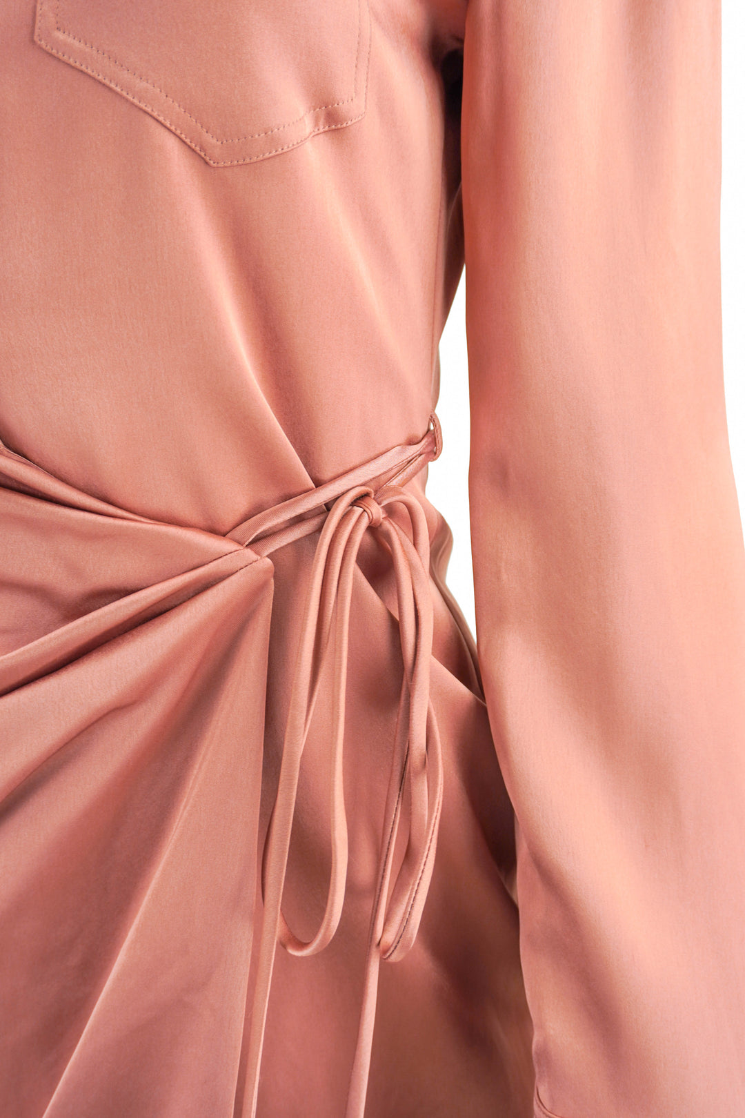 Nanushka Wrap Dress in Rose - Discounts on Nanushka at UAL