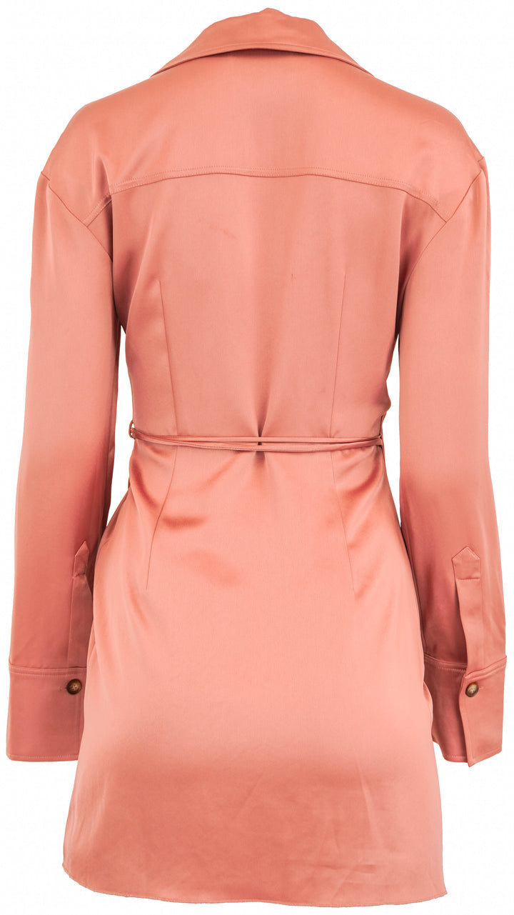 Nanushka Wrap Dress in Rose - Discounts on Nanushka at UAL