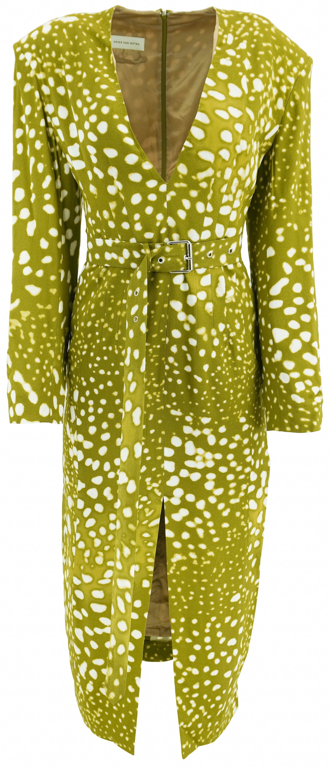 Dries Van Noten Dohana Dress in Khaki - Discounts on Dries Van Noten at UAL