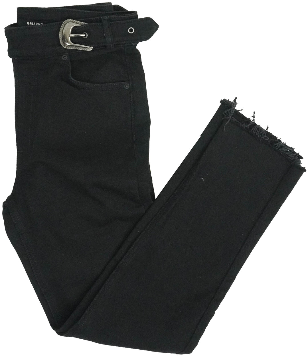 GRLFRND Zoey Belted Jeans in Black - Discounts on GRLFRND at UAL