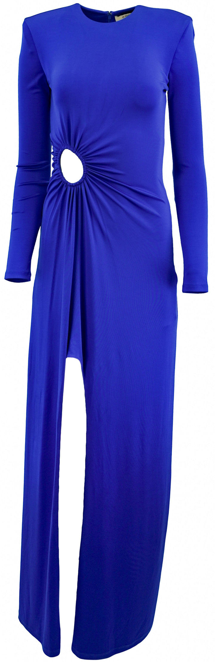 Et Ochs Long Sleeve Gown with Cut Out Detail in Royal Blue
