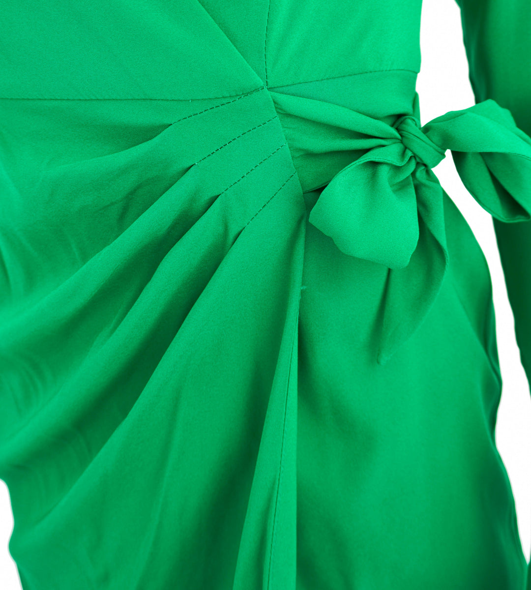 Azeeza Wrap Dress in Green - Discounts on AZEEZA at UAL