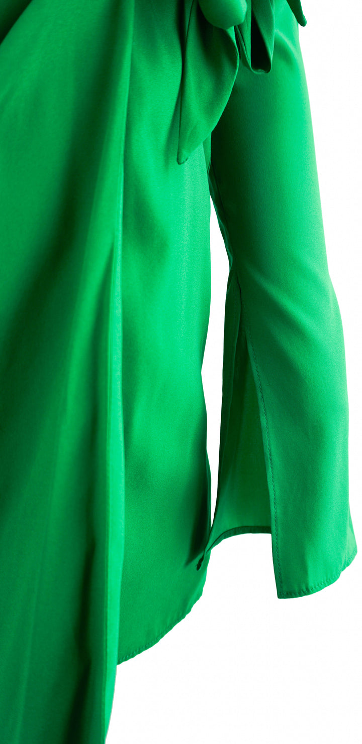 Azeeza Wrap Dress in Green - Discounts on AZEEZA at UAL