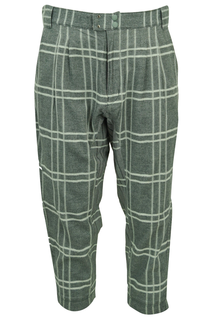 White Mountaineering Heringbone Pants in Grey - Discounts on White Moutaineering at UAL