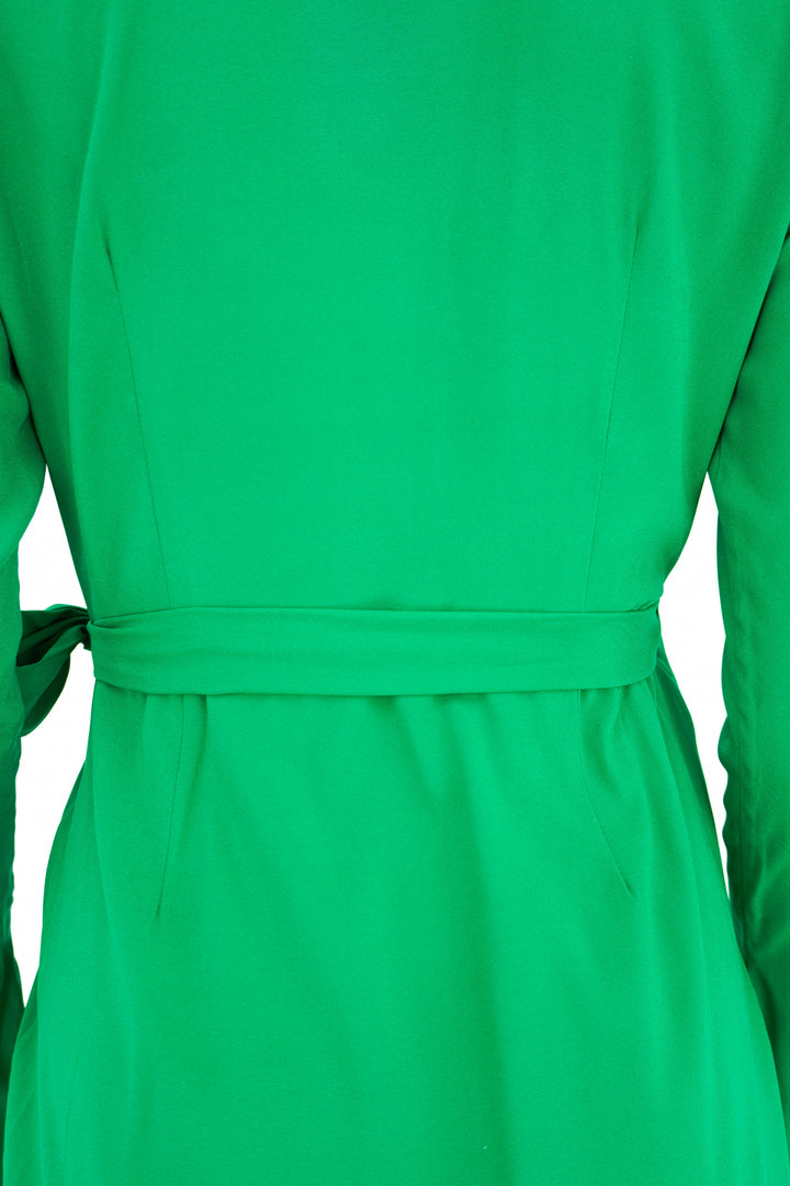 Azeeza Wrap Dress in Green - Discounts on AZEEZA at UAL