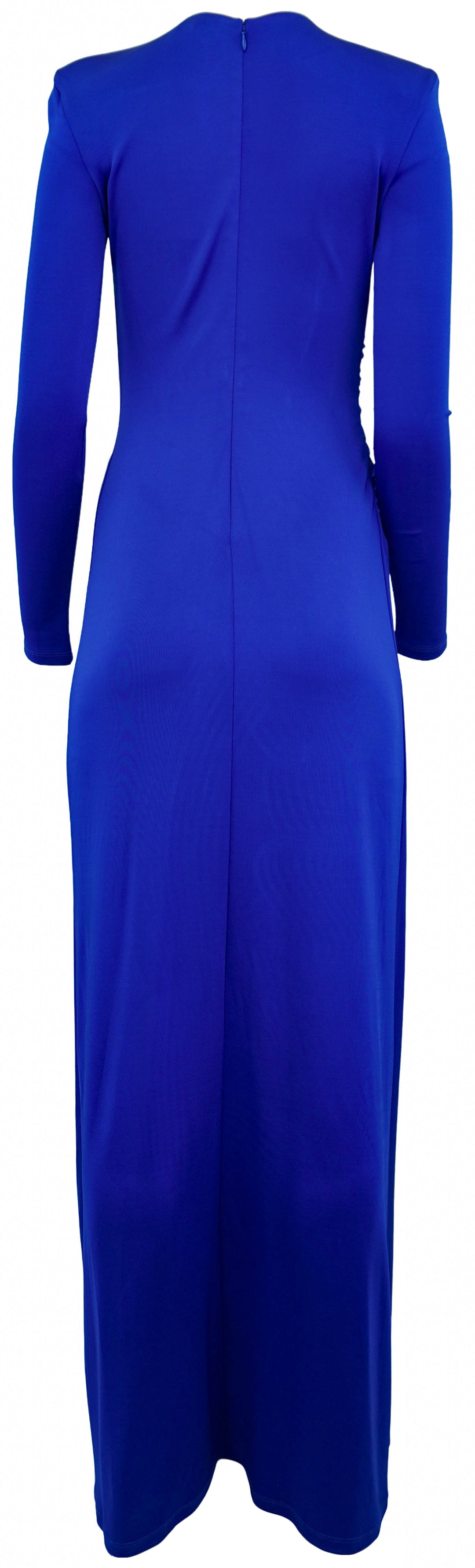 Et Ochs Long Sleeve Gown with Cut Out Detail in Royal Blue