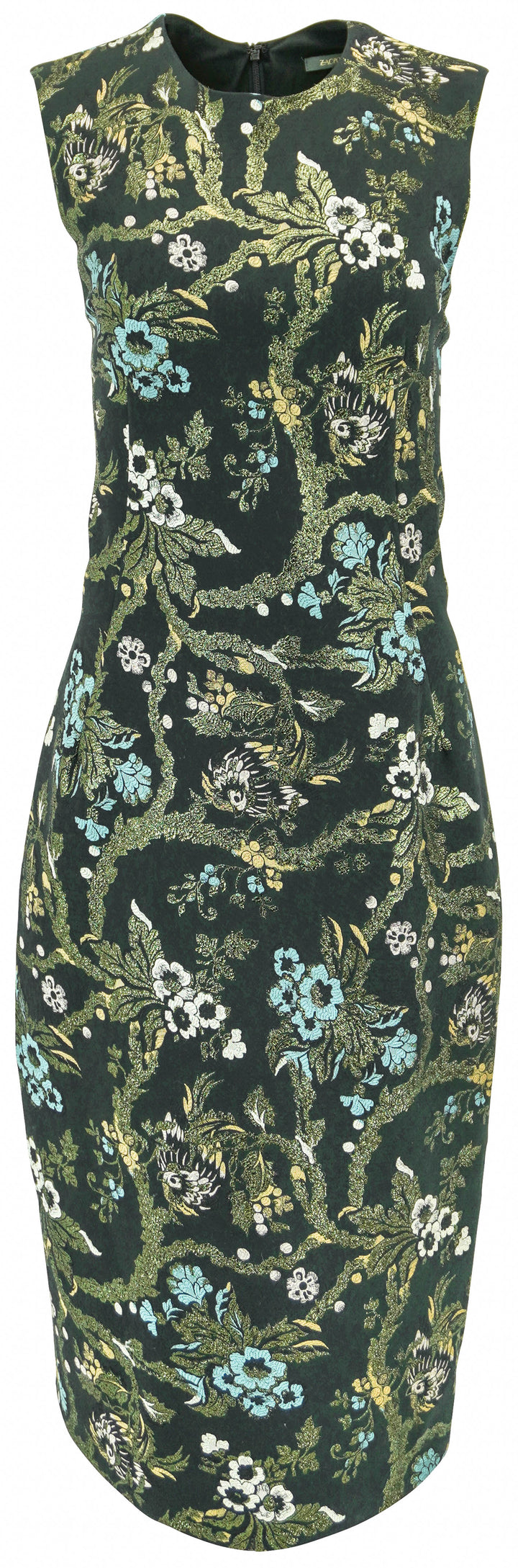 Zac Posen Metallic Floral Dress in Black Multi - Discounts on Zac Posen at UAL