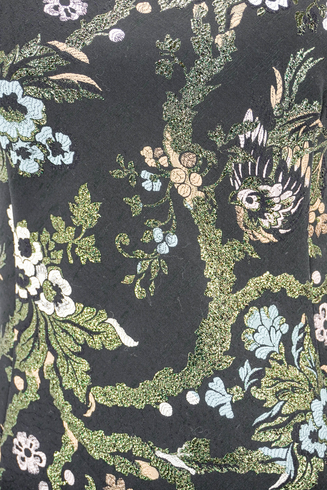 Zac Posen Metallic Floral Dress in Black Multi - Discounts on Zac Posen at UAL