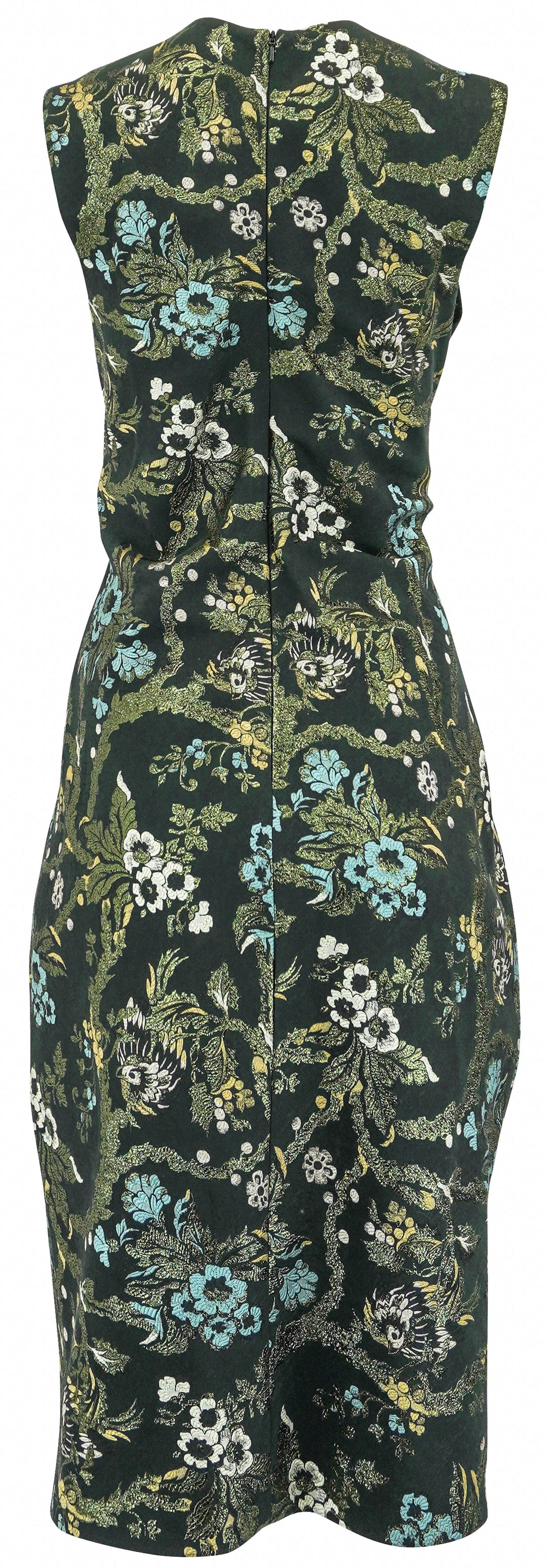 Zac Posen Metallic Floral Dress in Black Multi - Discounts on Zac Posen at UAL