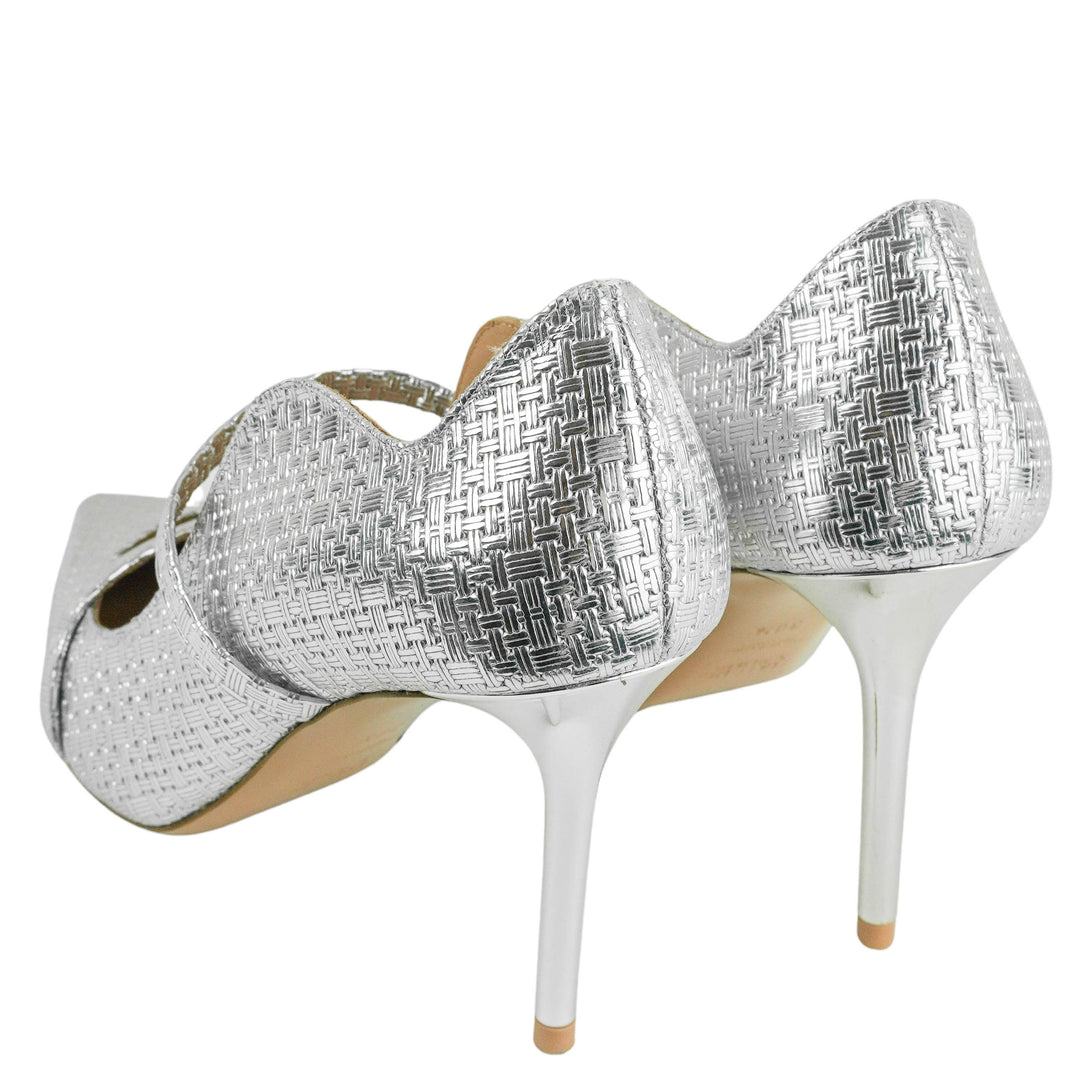 Malone Souliers Maureen Pumps in Silver - Discounts on Malone Souliers at UAL