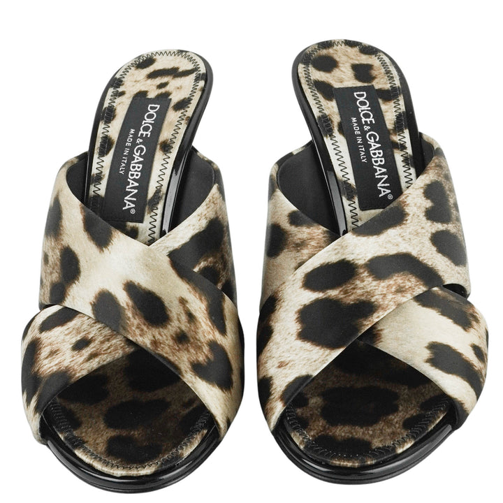 Dolce & Gabbana Leopard Print Satin Heels - Discounts on Dolce & Gabbana at UAL
