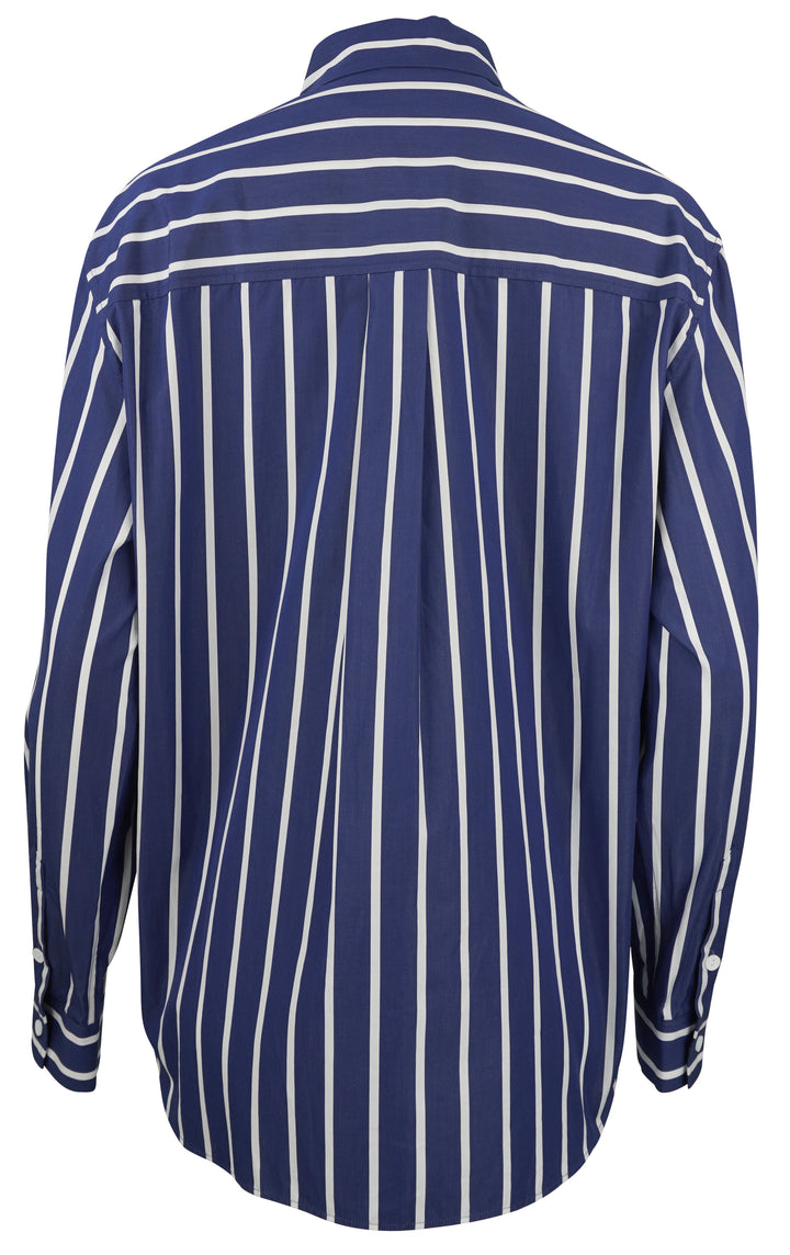 Matteau Striped Shirt in Blue and White