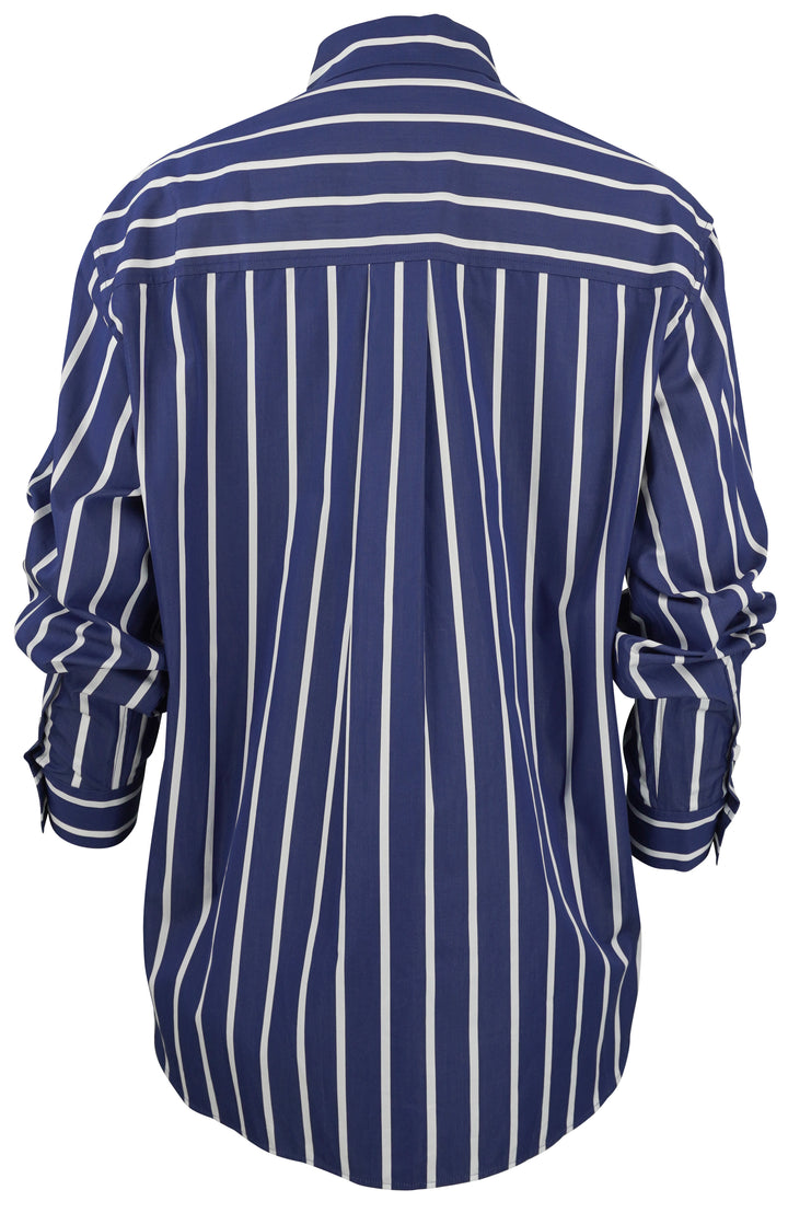 Matteau Striped Shirt in Blue and White