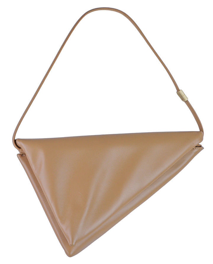 Marni Prisma Triangle Bag in Light Brown - Discounts on Marni at UAL