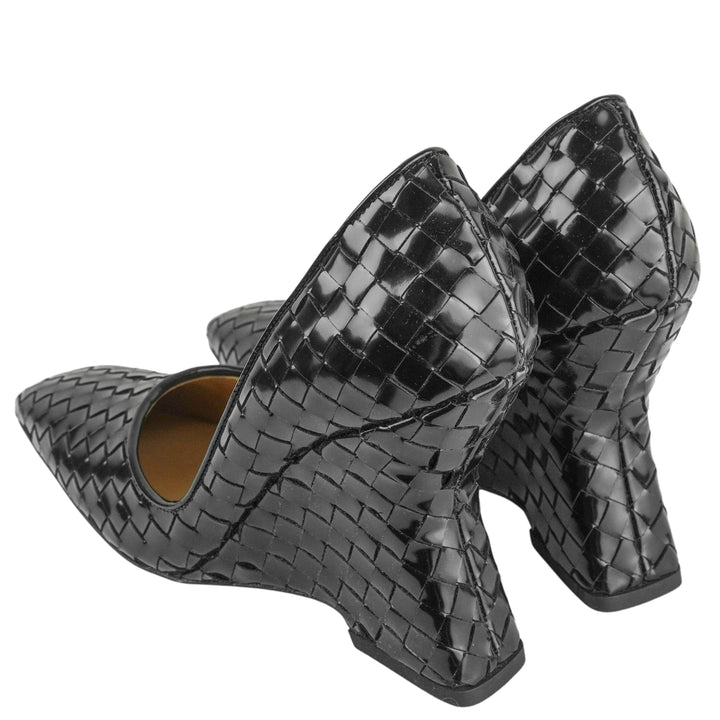 Bottega Veneta Comet Pumps in Black - Discounts on Bottega Veneta at UAL