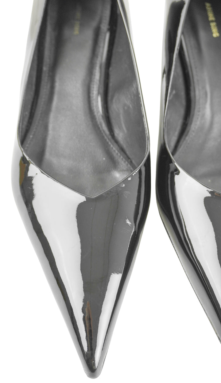 Anine Bing Hilda Patent Leather Pumps in Black
