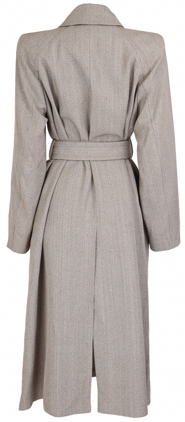 Phoebe Philo Sharp Shoulder Car Coat in Heather Beige - Discounts on Phoebe Philo at UAL