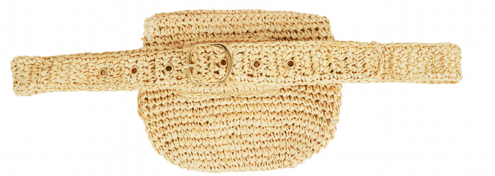 Hat Attack Straw Belt Bag in Natural - Discounts on Hat Attack at UAL