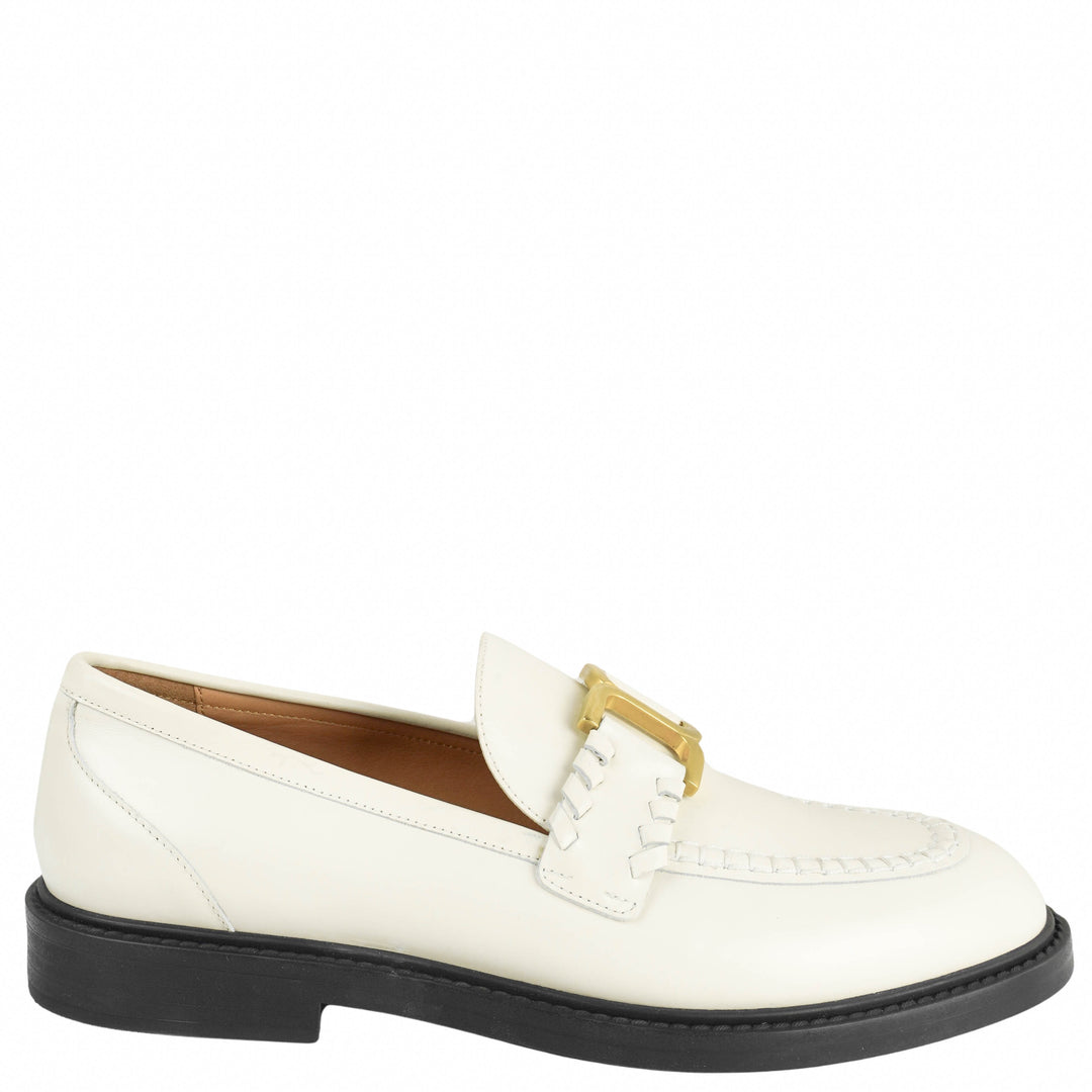 Chloé Loafers in Eggshell - Discounts on Chloé at UAL
