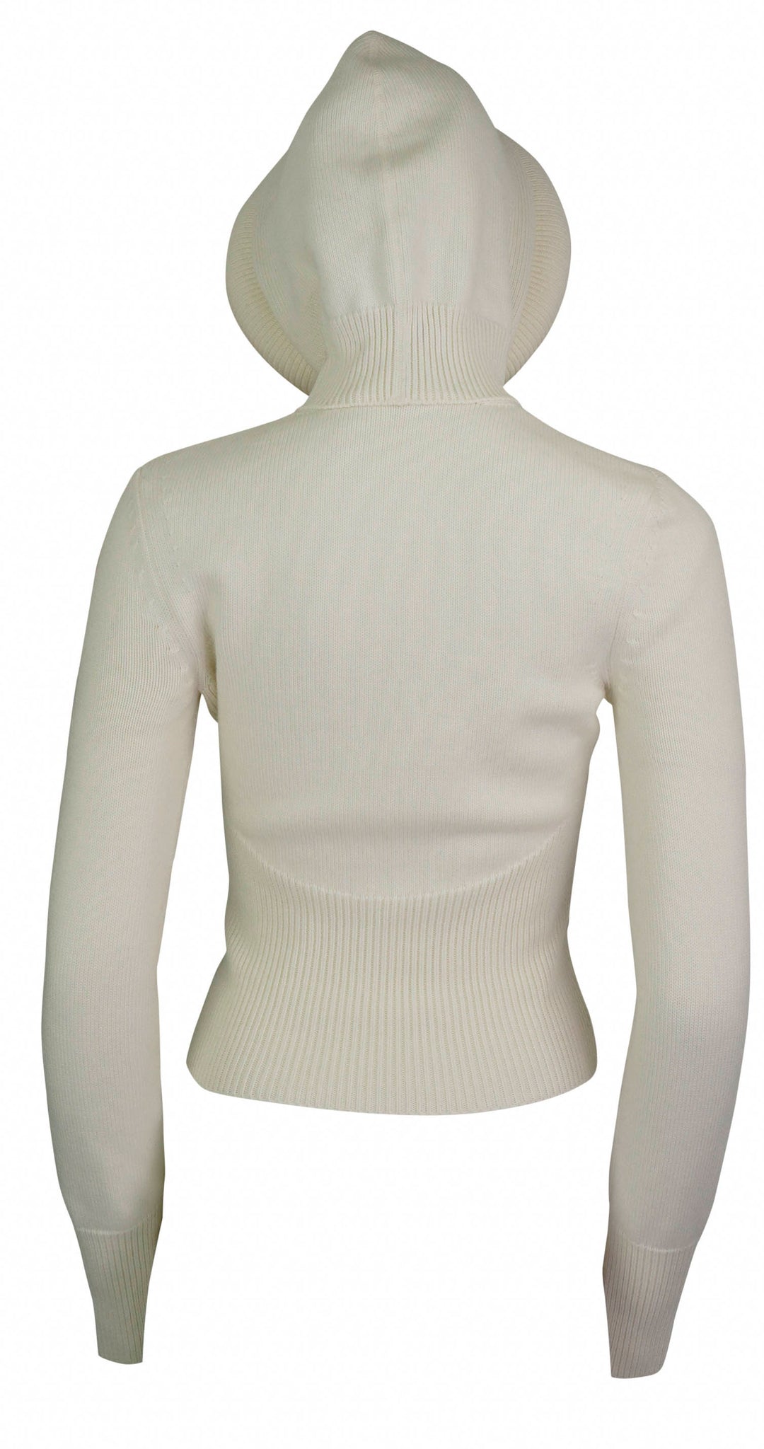 ALAÏA Wool Hooded Sweater in White - Discounts on ALAÏA at UAL