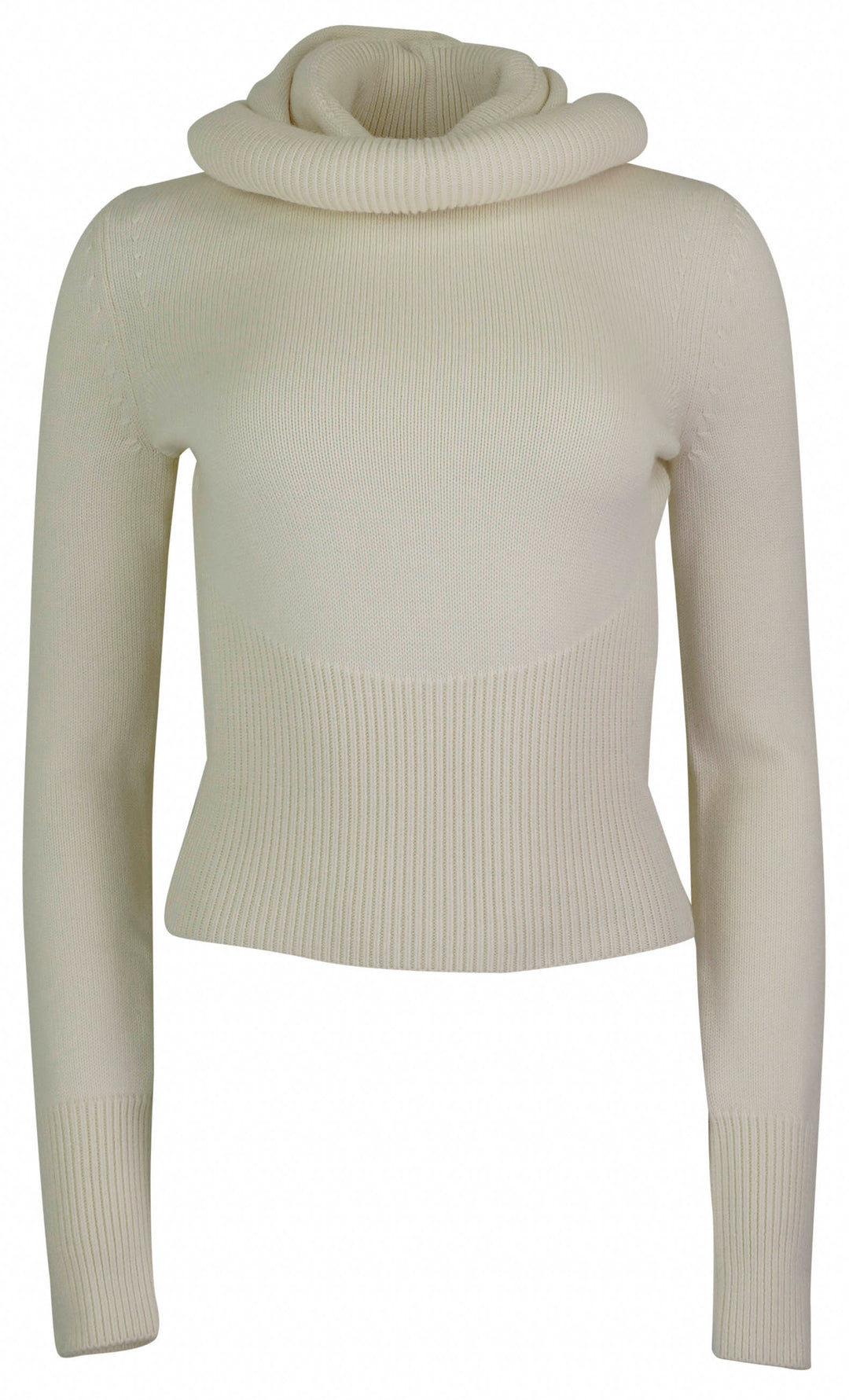 ALAÏA Wool Hooded Sweater in White - Discounts on ALAÏA at UAL