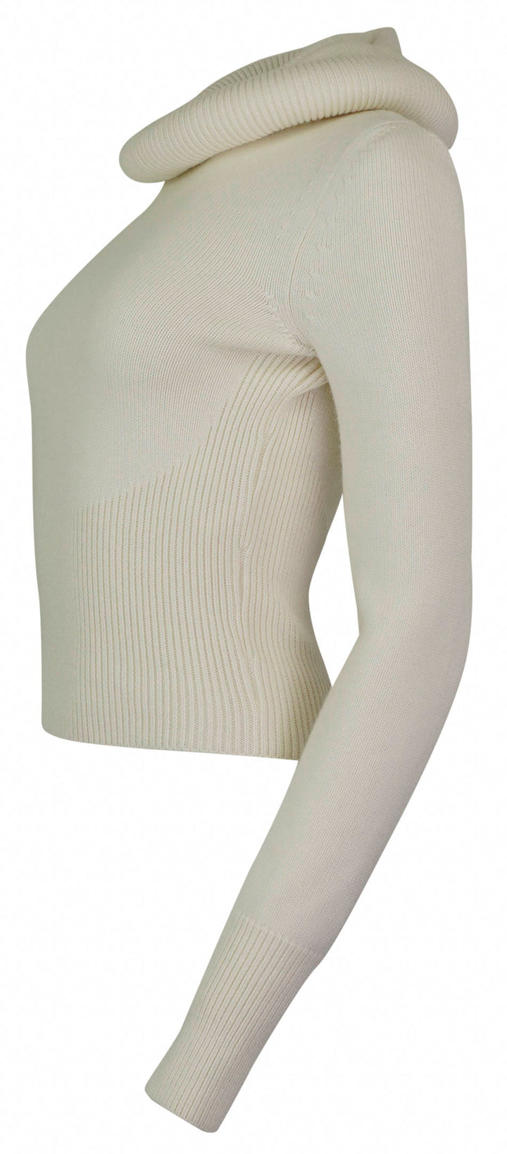 ALAÏA Wool Hooded Sweater in White - Discounts on ALAÏA at UAL
