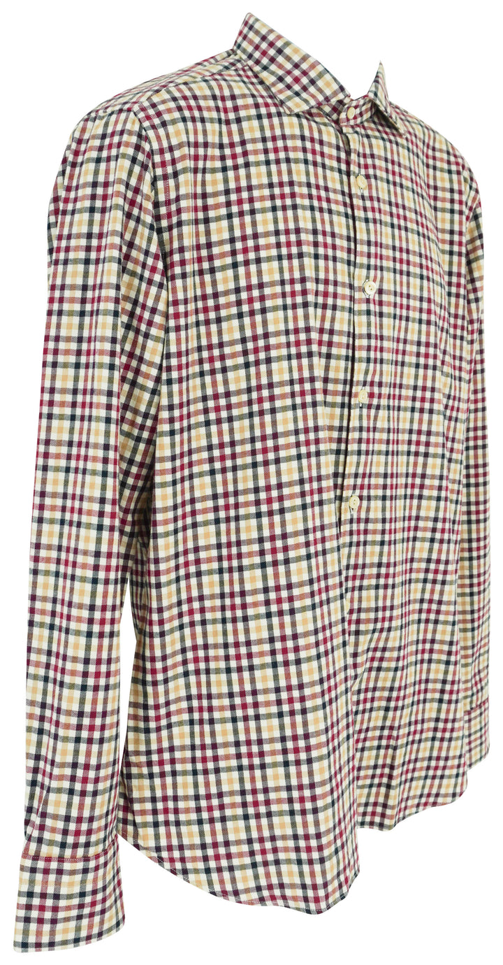 Tintoria Mattei Dress Shirt in Black/Red Plaid - Discounts on Tintoria Mattei at UAL