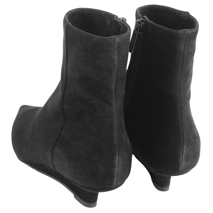 Toteme Sharp Suede Ankle Boots in Black - Discounts on Toteme at UAL