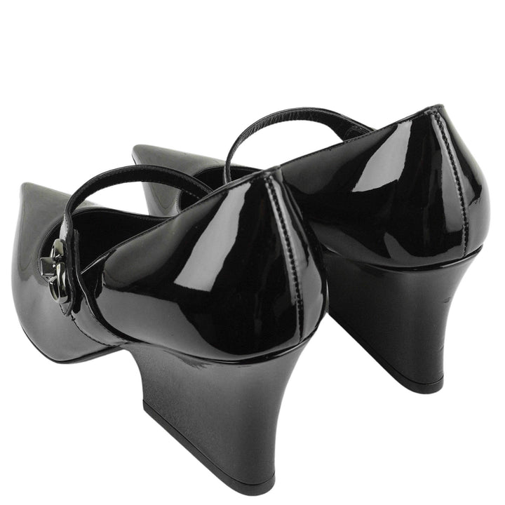 Valentino Patent Leather Mary Jane Pumps in Black - Discounts on Valentino at UAL