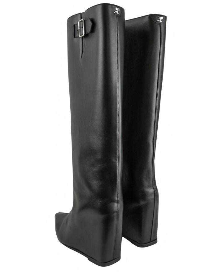 Courrèges Astro Wedge Boots in Black