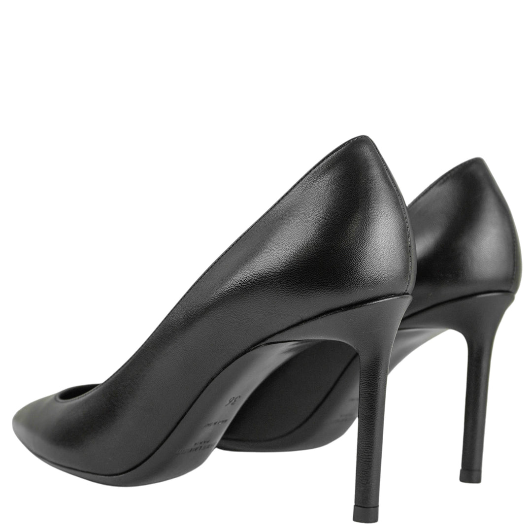 Saint Laurent Leather Pumps in Black - Discounts on Saint Laurent at UAL
