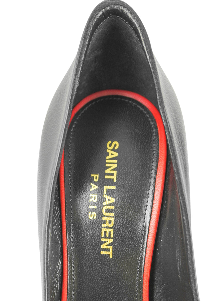 Saint Laurent Leather Pumps in Black - Discounts on Saint Laurent at UAL