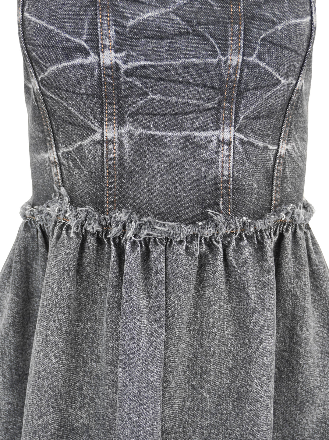 Ganni Denim Dress in Washed Black