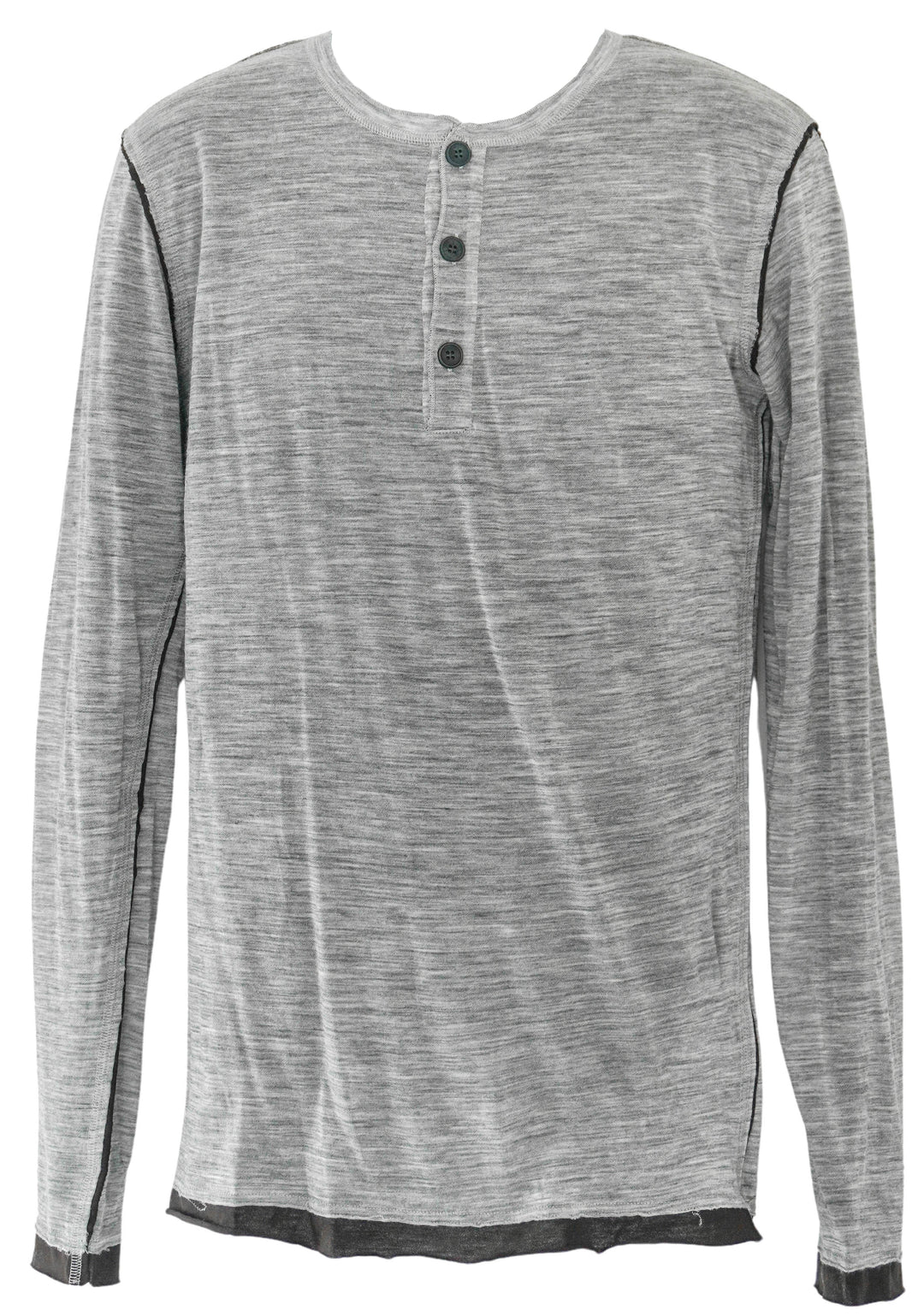 Dolce & Gabbana Henley Top in Grey and Black - Discounts on Dolce & Gabbana at UAL