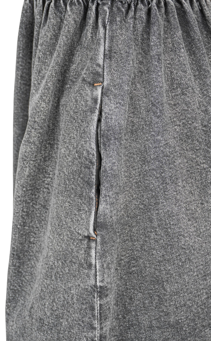 Ganni Denim Dress in Washed Black