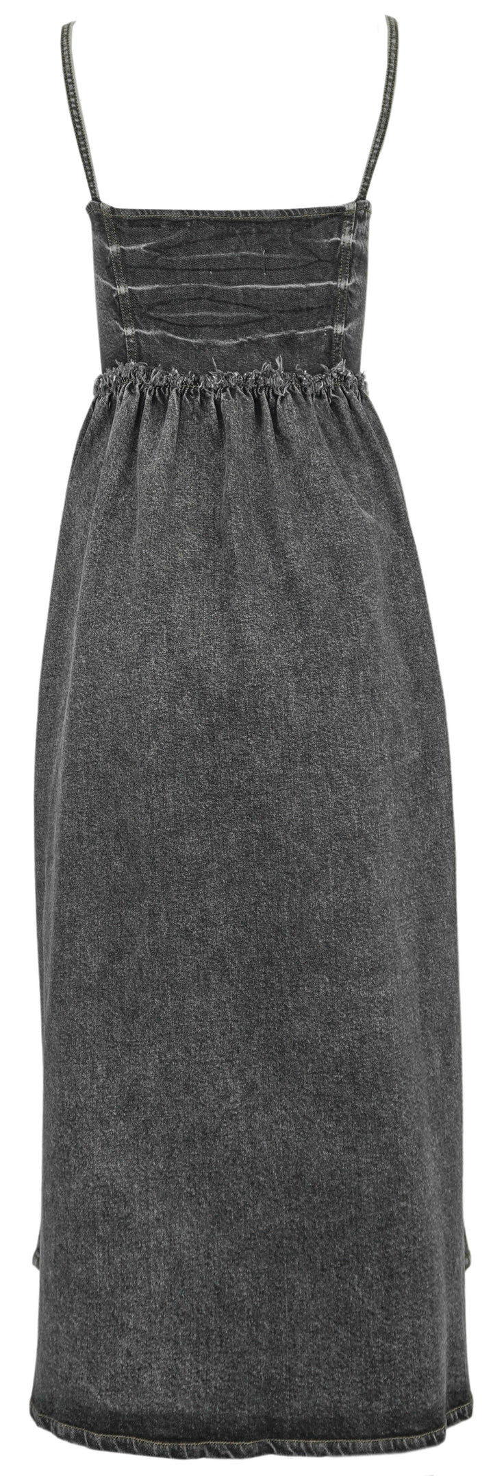 Ganni Denim Dress in Washed Black