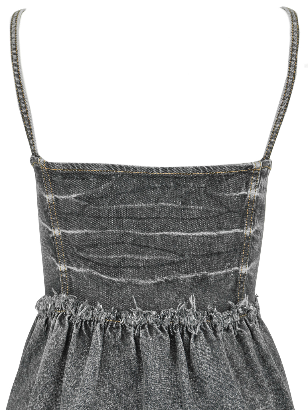 Ganni Denim Dress in Washed Black
