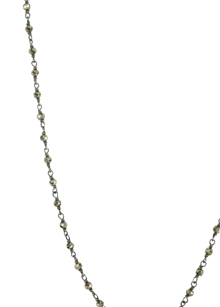 Ela Rae Diana Necklace in Pyrite and Black Rhodium - Discounts on Ela Rae at UAL