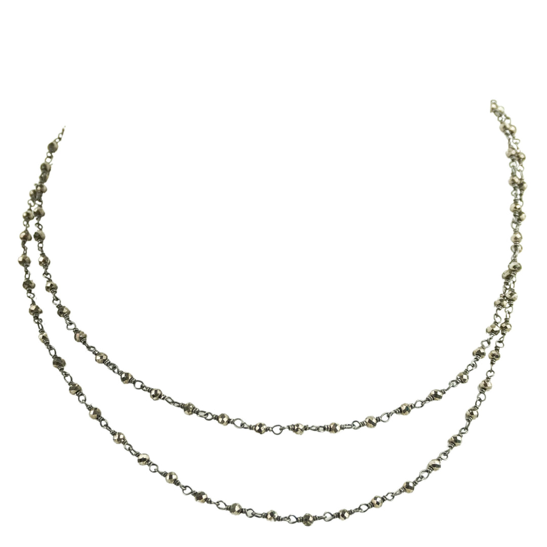 Ela Rae Diana Necklace in Pyrite and Black Rhodium - Discounts on Ela Rae at UAL